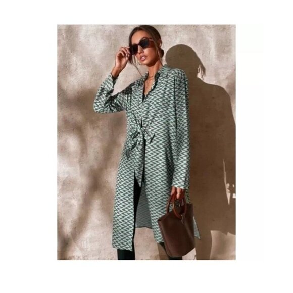 Zara The Lissie Shirt Tunic Blogger Fav Beach Resort Printed Cotton Size Small - Picture 3 of 16